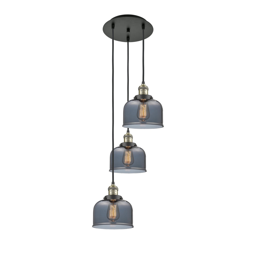 Innovations Franklin Restoration 113F-3P-BAB-G73 Pendant Light - Black Antique Brass