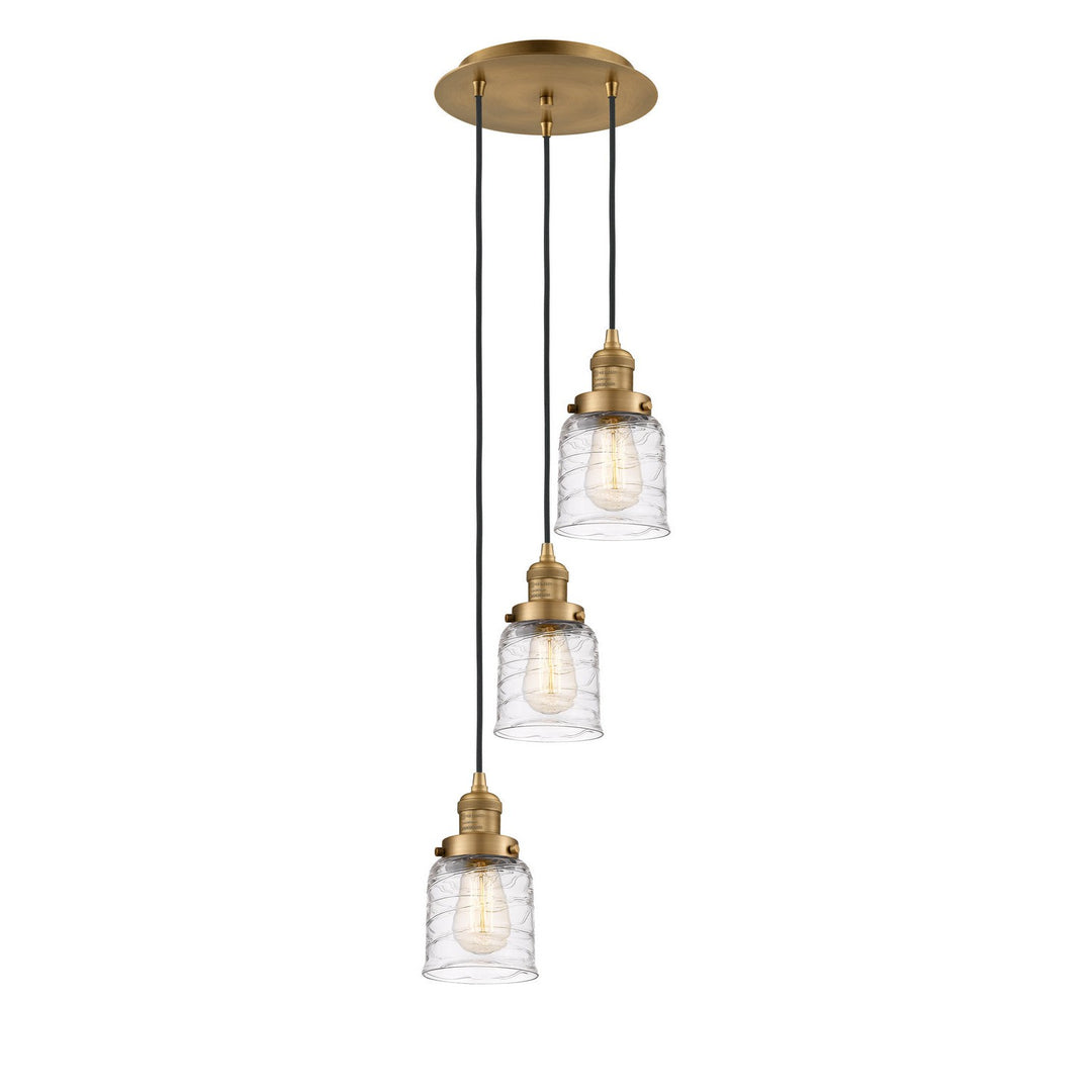 Innovations Franklin Restoration 113F-3P-BB-G513 Pendant Light - Brushed Brass