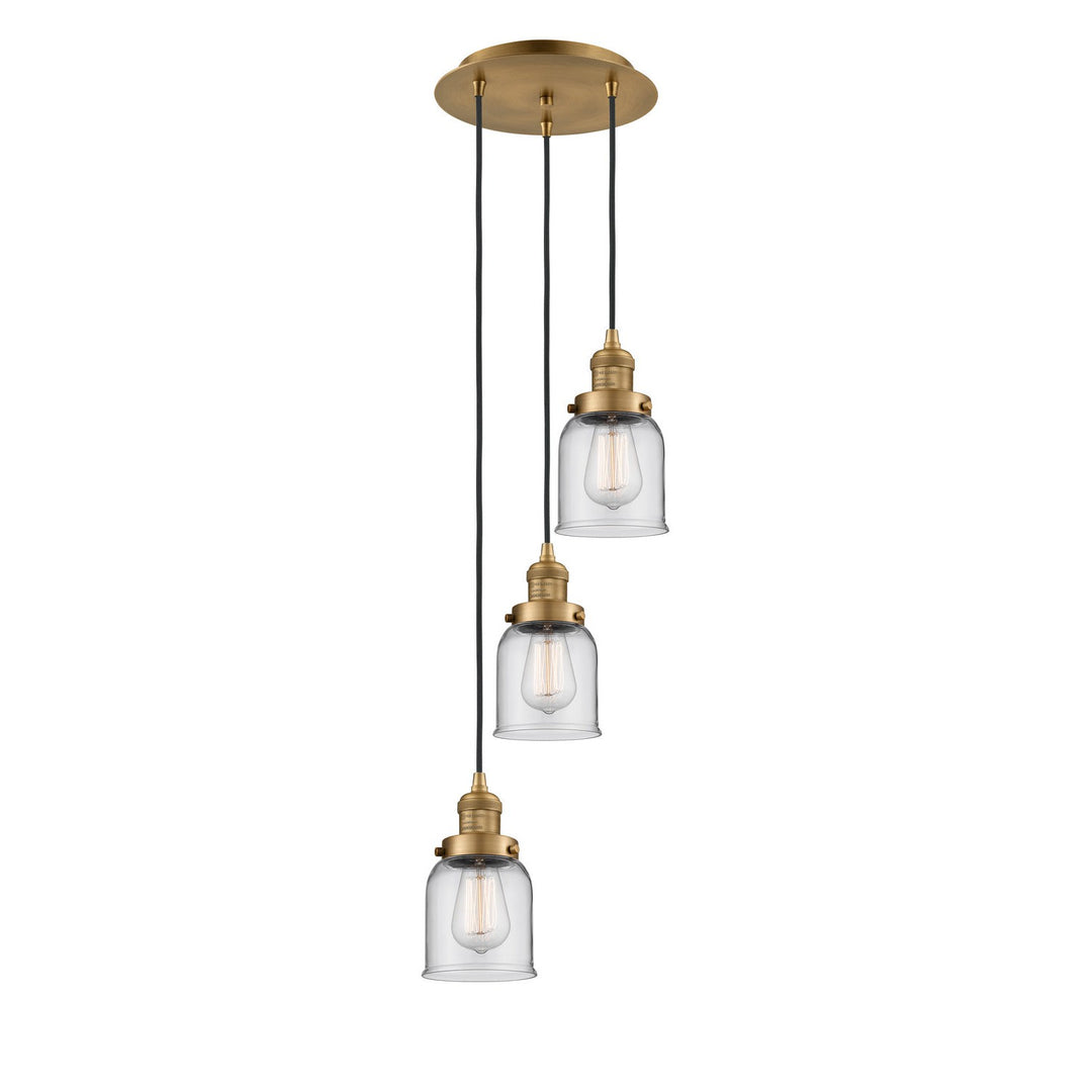 Innovations Franklin Restoration 113F-3P-BB-G52 Pendant Light - Brushed Brass
