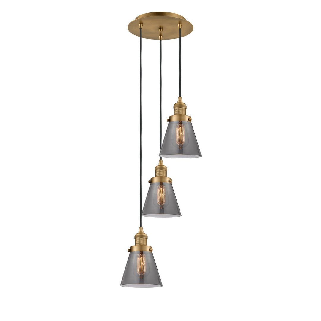 Innovations Franklin Restoration 113F-3P-BB-G63 Pendant Light - Brushed Brass