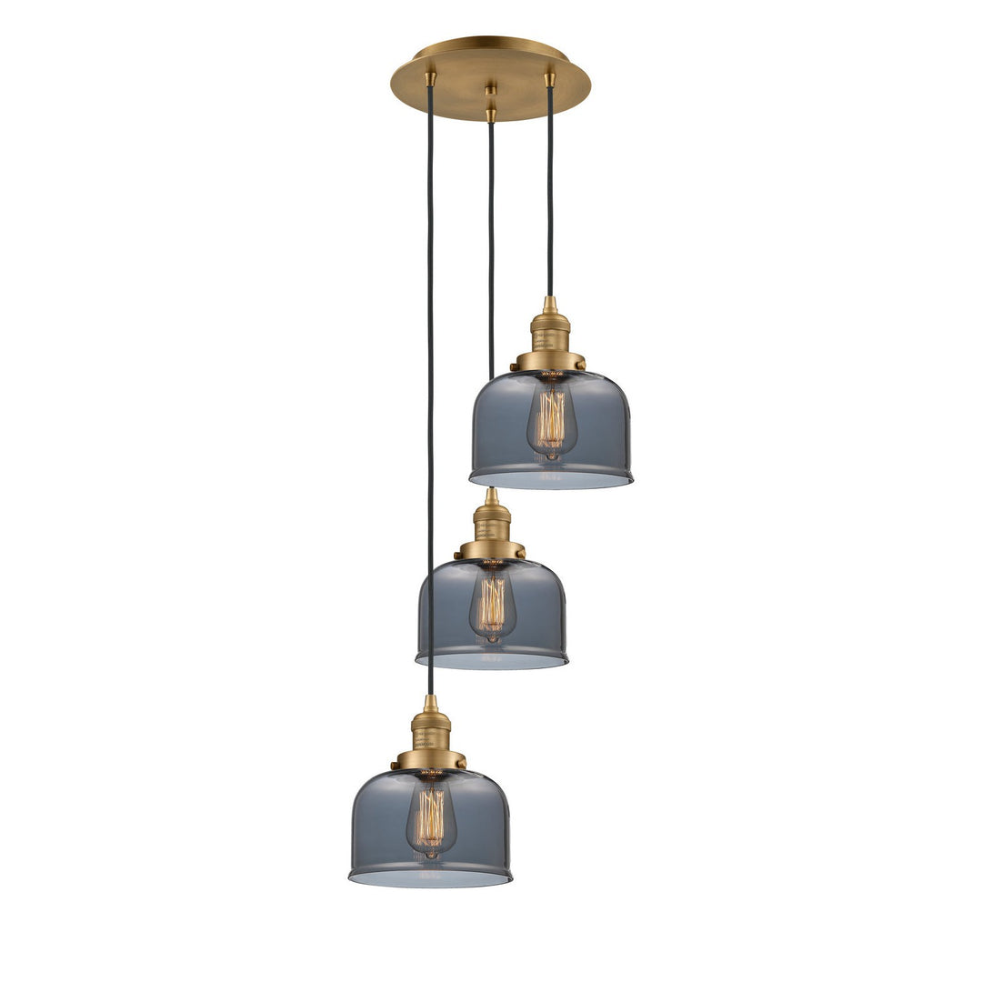 Innovations Franklin Restoration 113F-3P-BB-G73 Pendant Light - Brushed Brass