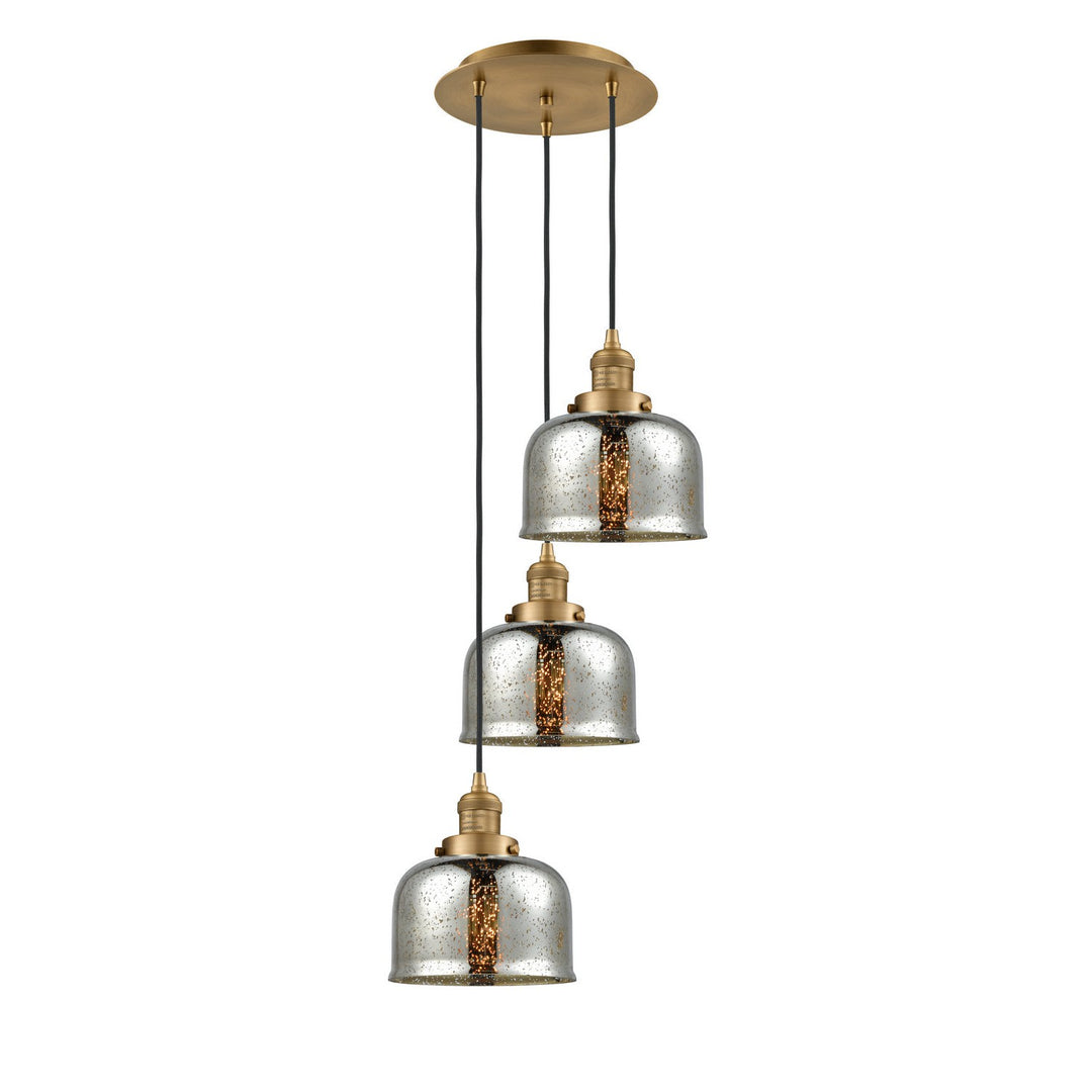 Innovations Franklin Restoration 113F-3P-BB-G78 Pendant Light - Brushed Brass