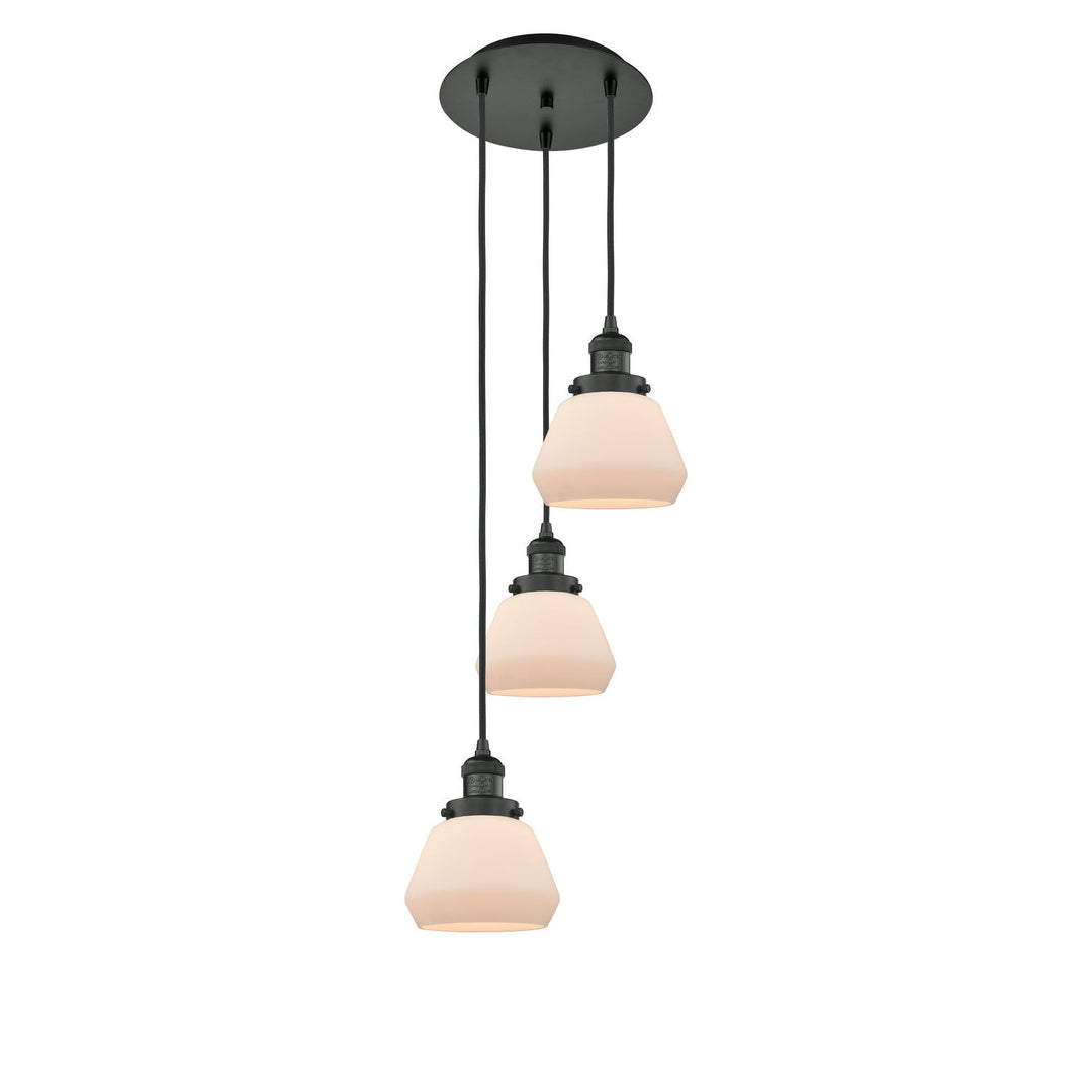 Innovations Franklin Restoration 113F-3P-BK-G171 Pendant Light - Matte Black