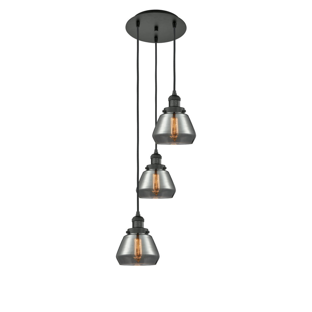 Innovations Franklin Restoration 113F-3P-BK-G173 Pendant Light - Matte Black