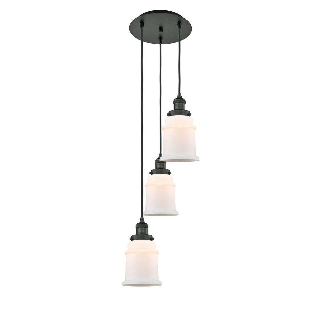Innovations Franklin Restoration 113F-3P-BK-G181 Pendant Light - Matte Black