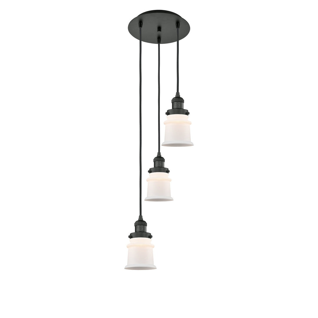Innovations Franklin Restoration 113F-3P-BK-G181S Pendant Light - Matte Black