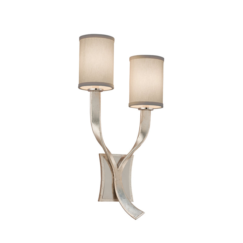 Corbett Roxy 158-11-SL/SS Wall Sconce Light - Silver Leaf