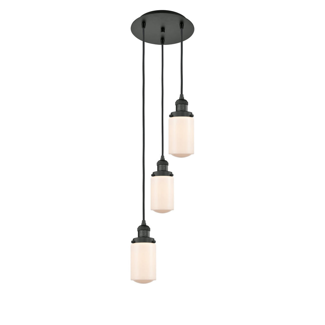 Innovations Franklin Restoration 113F-3P-BK-G311 Pendant Light - Matte Black