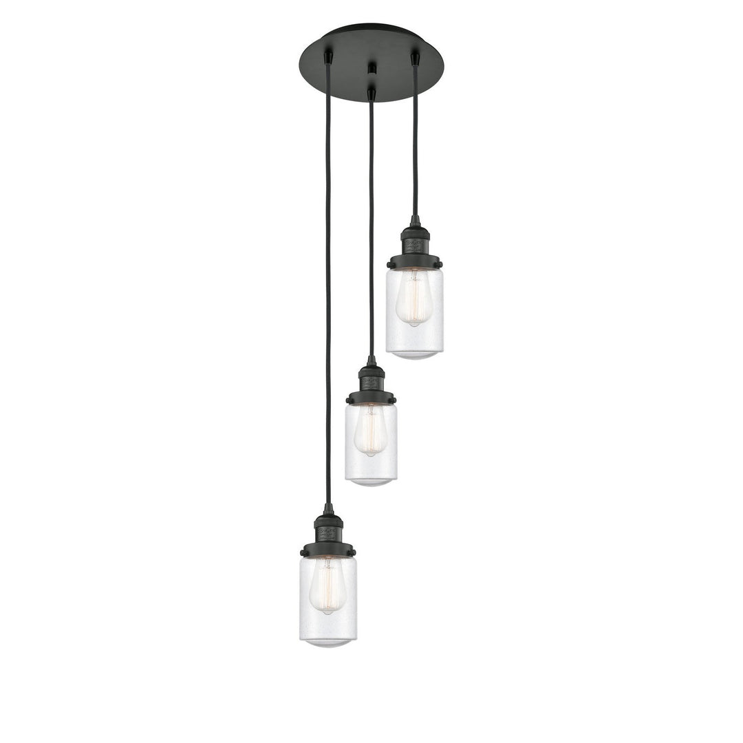 Innovations Franklin Restoration 113F-3P-BK-G314 Pendant Light - Matte Black