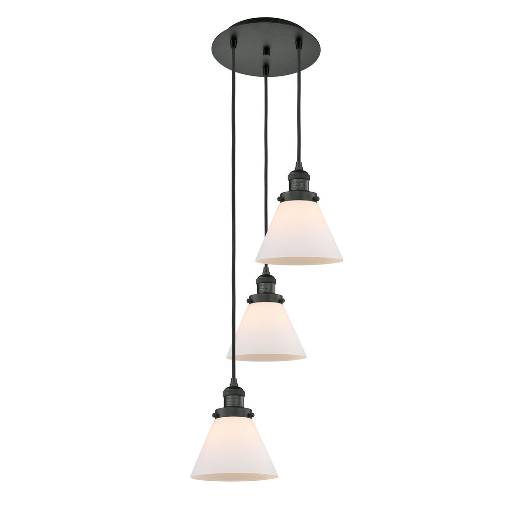 Innovations Franklin Restoration 113F-3P-BK-G41 Pendant Light - Matte Black