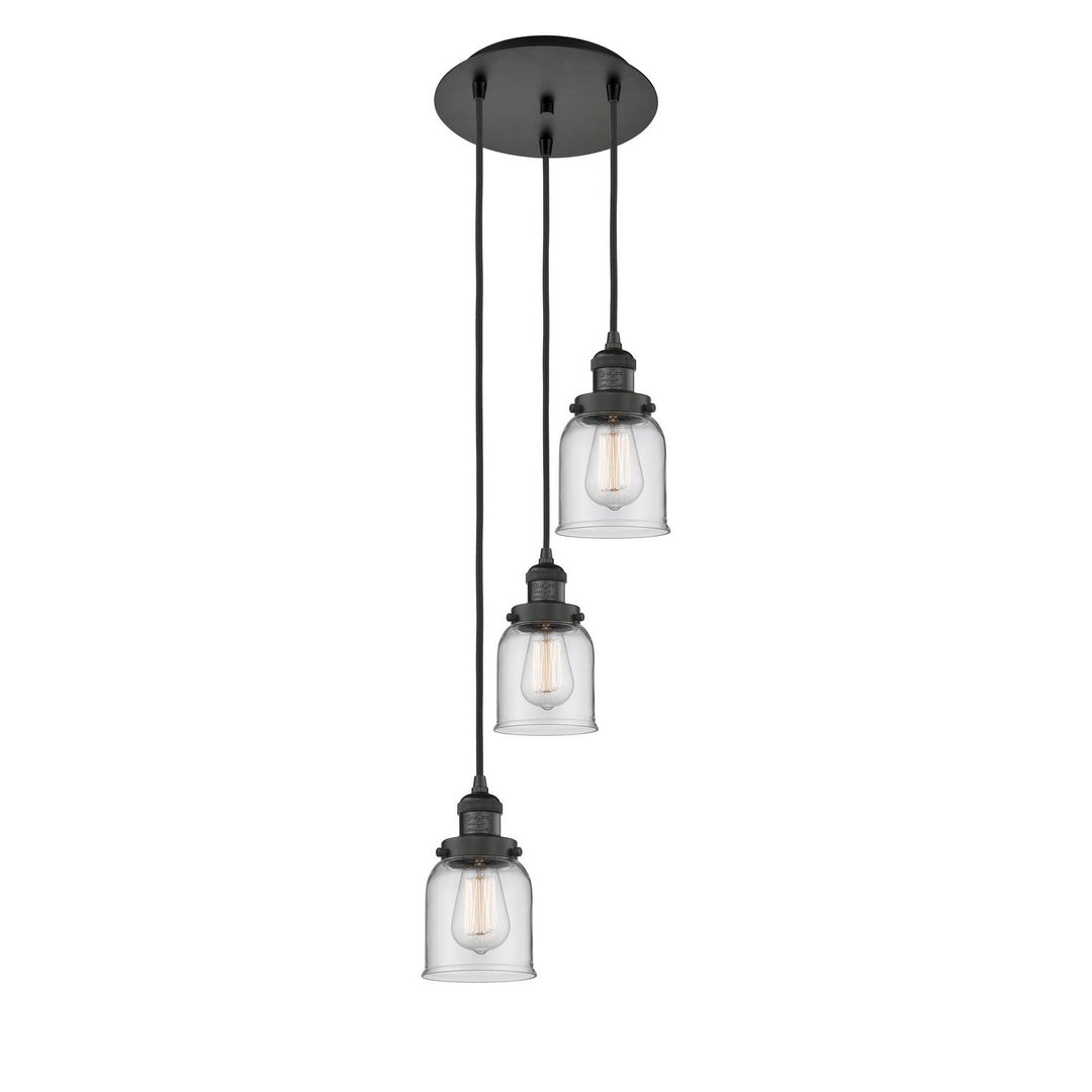 Innovations Franklin Restoration 113F-3P-BK-G52 Pendant Light - Matte Black