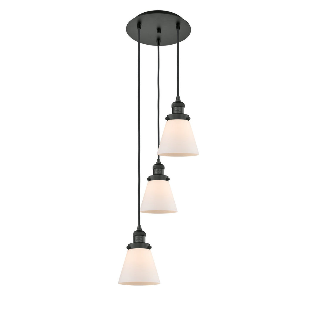 Innovations Franklin Restoration 113F-3P-BK-G61 Pendant Light - Matte Black
