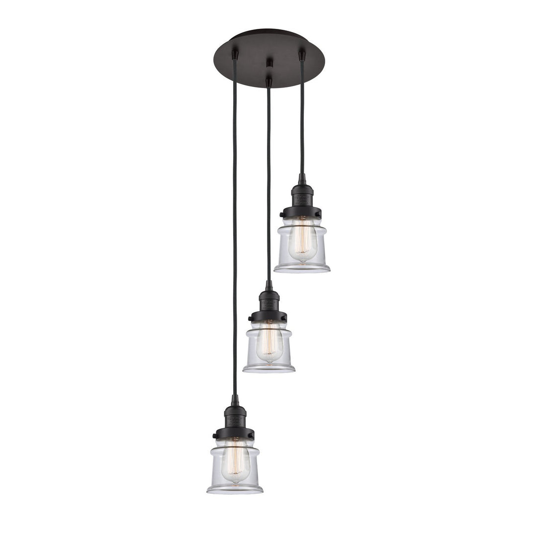 Innovations Franklin Restoration 113F-3P-OB-G182S Pendant Light - Oil Rubbed Bronze