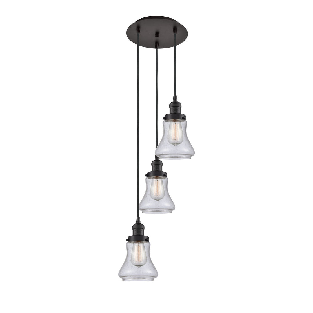 Innovations Franklin Restoration 113F-3P-OB-G194 Pendant Light - Oil Rubbed Bronze
