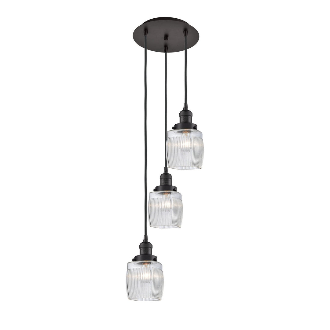 Innovations Franklin Restoration 113F-3P-OB-G302 Pendant Light - Oil Rubbed Bronze