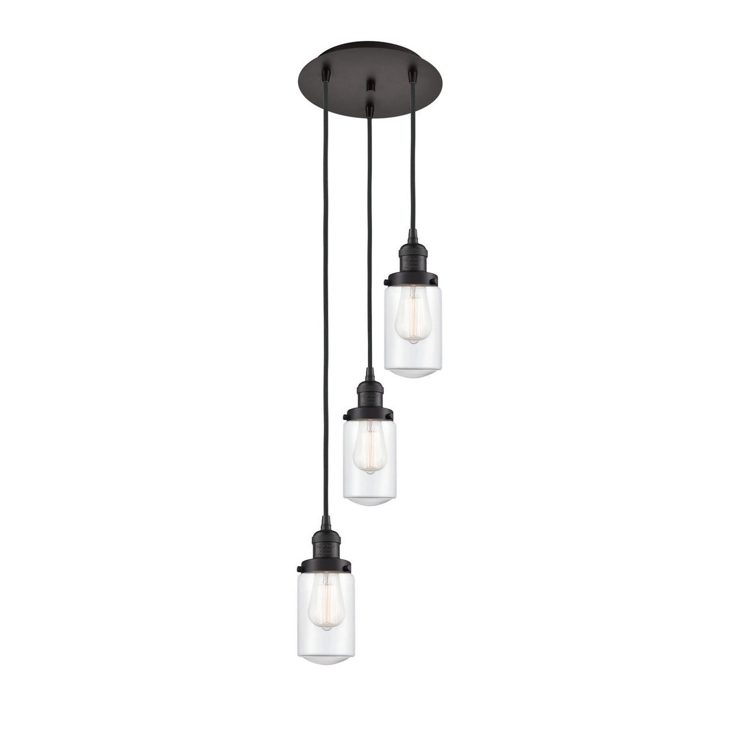 Innovations Franklin Restoration 113F-3P-OB-G312 Pendant Light - Oil Rubbed Bronze