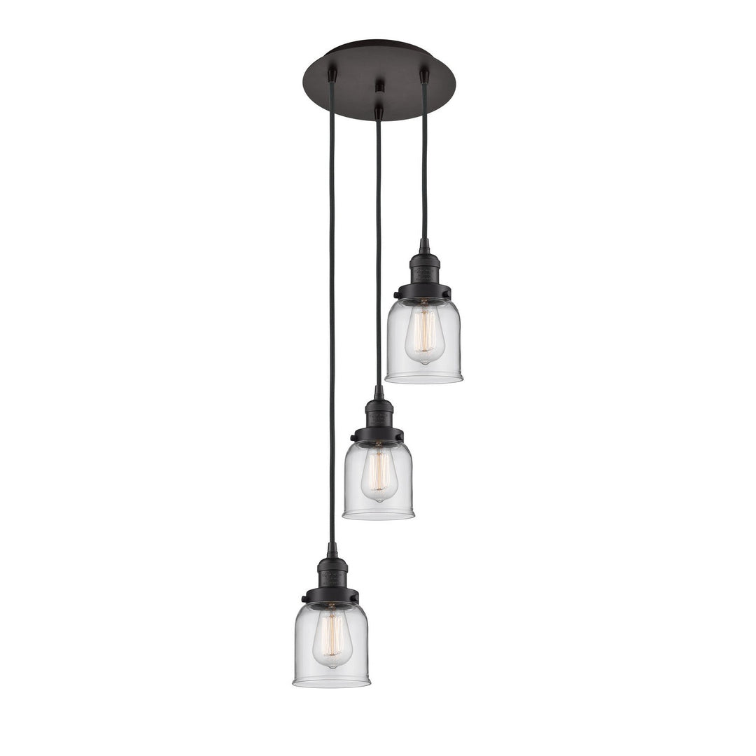 Innovations Franklin Restoration 113F-3P-OB-G52 Pendant Light - Oil Rubbed Bronze