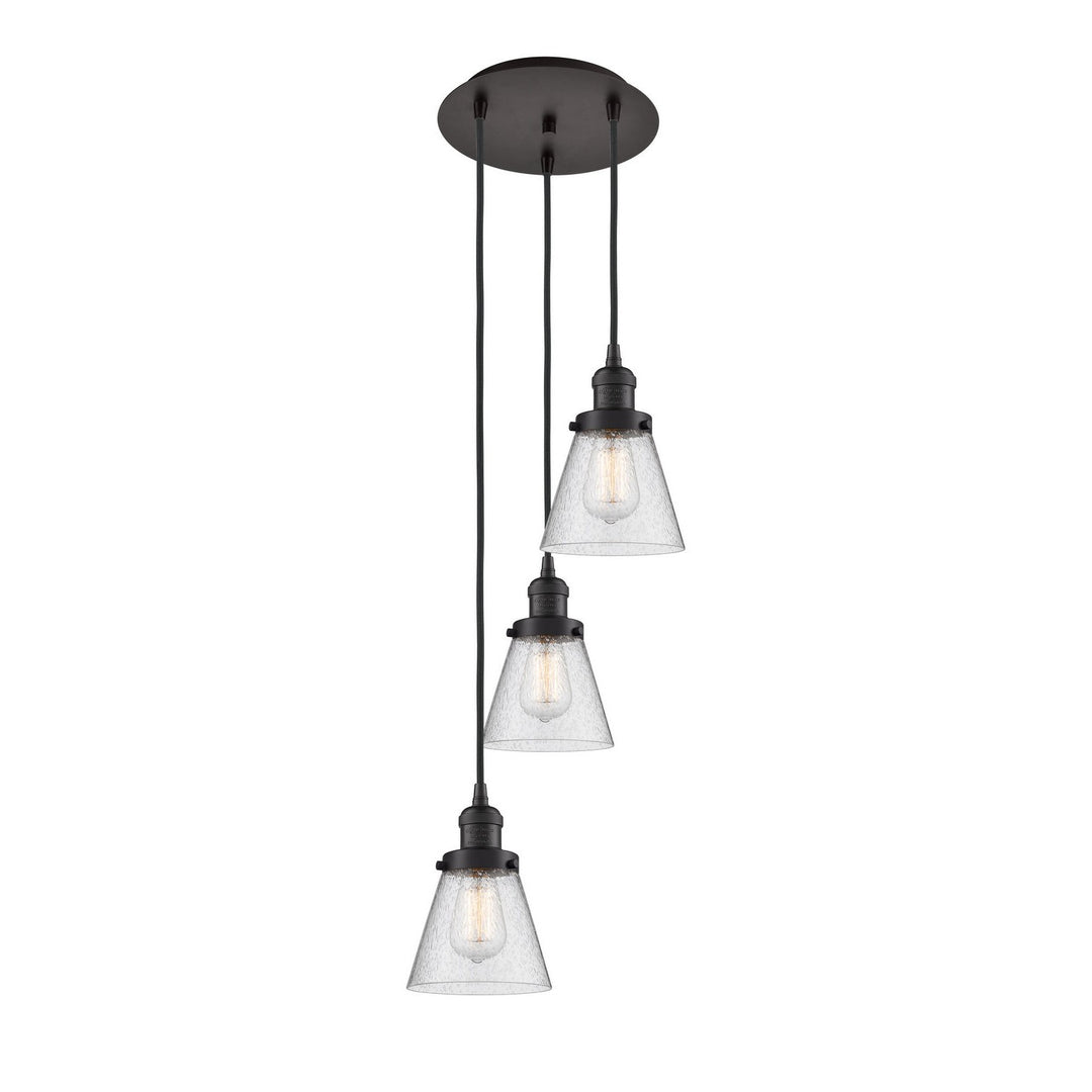 Innovations Franklin Restoration 113F-3P-OB-G64 Pendant Light - Oil Rubbed Bronze