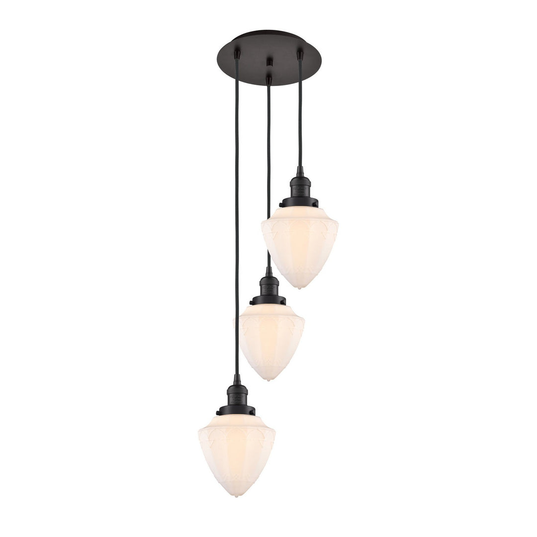 Innovations Franklin Restoration 113F-3P-OB-G661-7 Pendant Light - Oil Rubbed Bronze