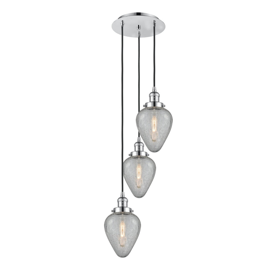 Innovations Franklin Restoration 113F-3P-PC-G165 Pendant Light - Polished Chrome