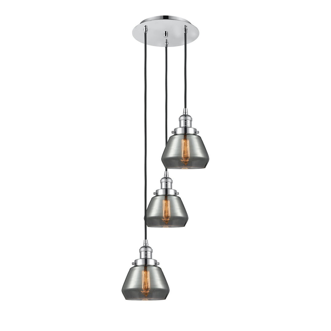 Innovations Franklin Restoration 113F-3P-PC-G173 Pendant Light - Polished Chrome