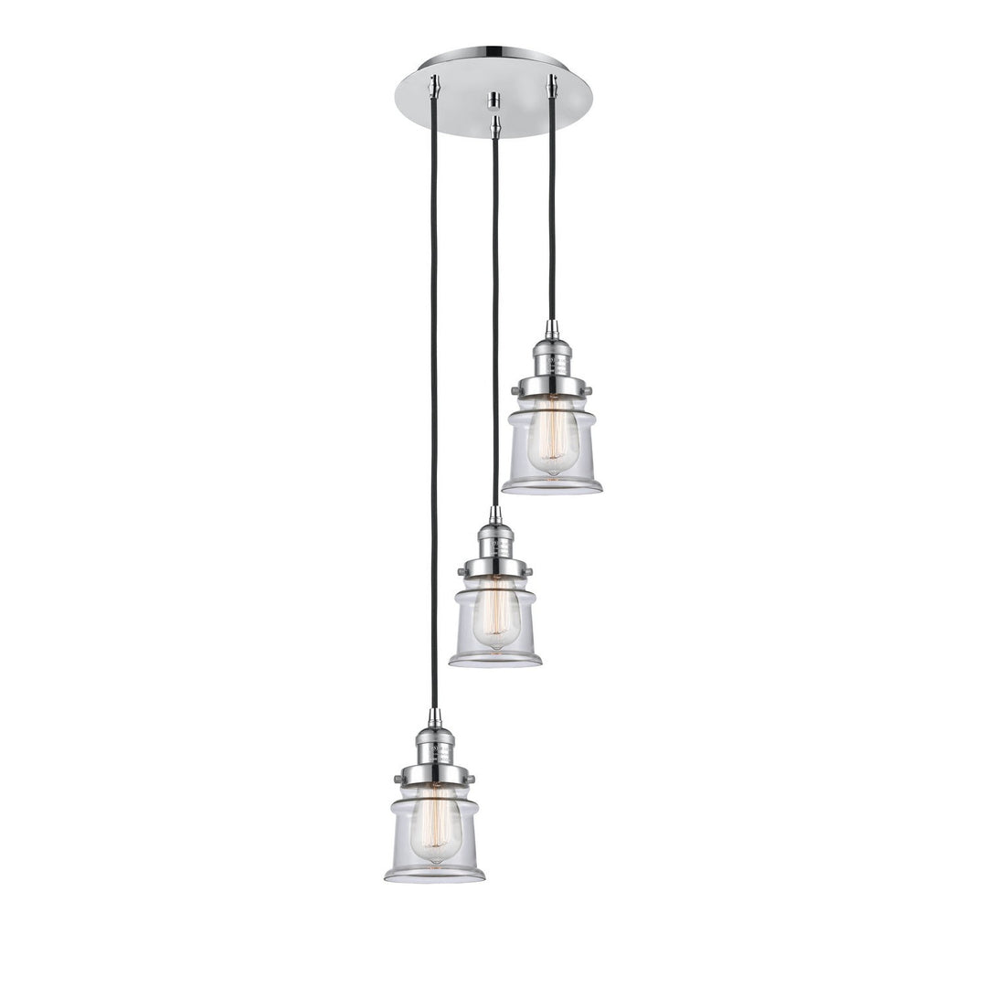 Innovations Franklin Restoration 113F-3P-PC-G182S Pendant Light - Polished Chrome