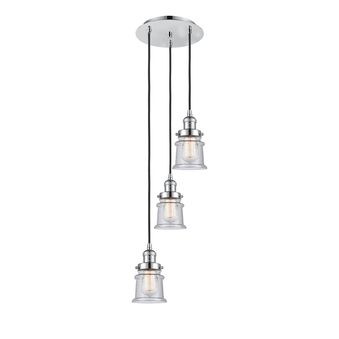 Innovations Franklin Restoration 113F-3P-PC-G184S Pendant Light - Polished Chrome