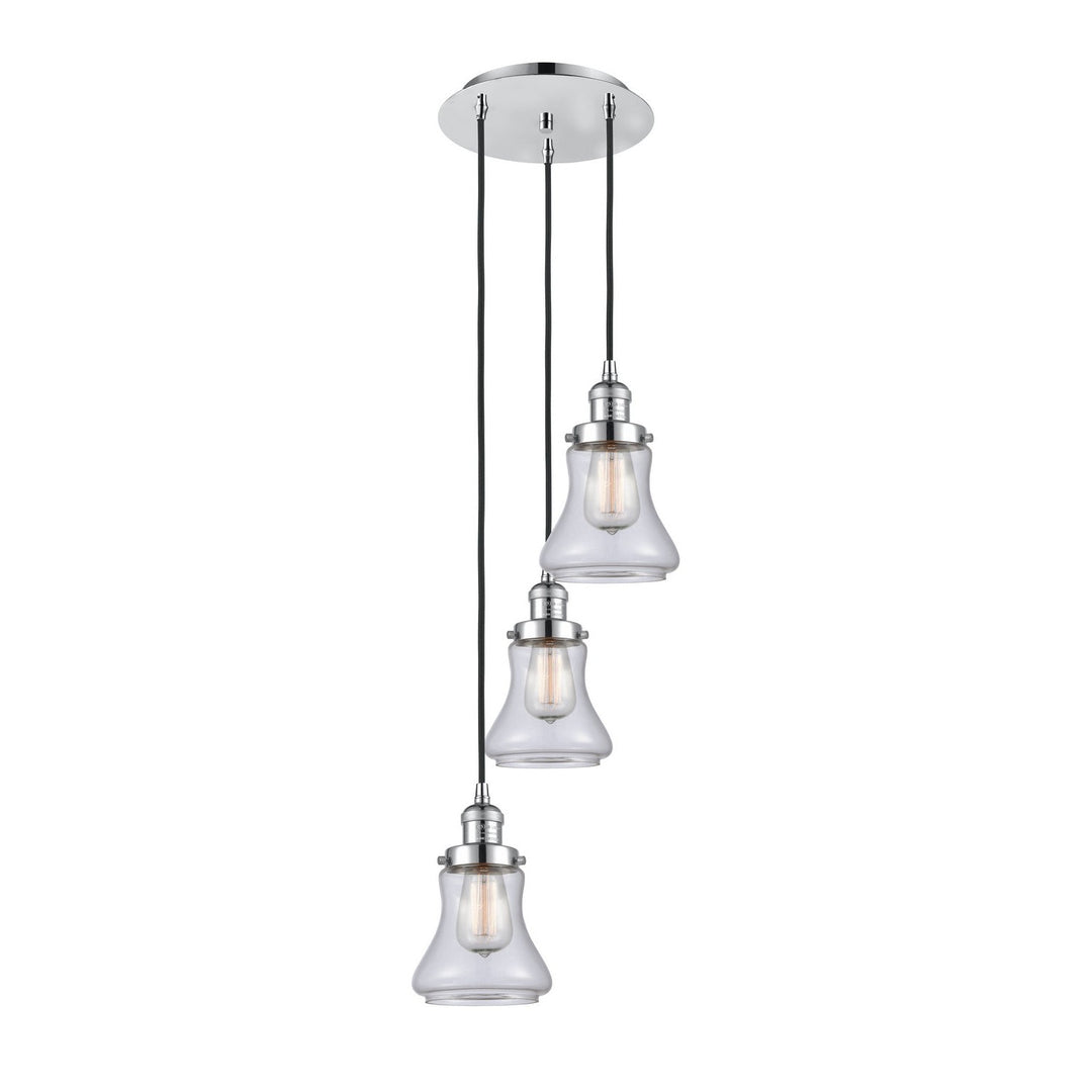 Innovations Franklin Restoration 113F-3P-PC-G192 Pendant Light - Polished Chrome