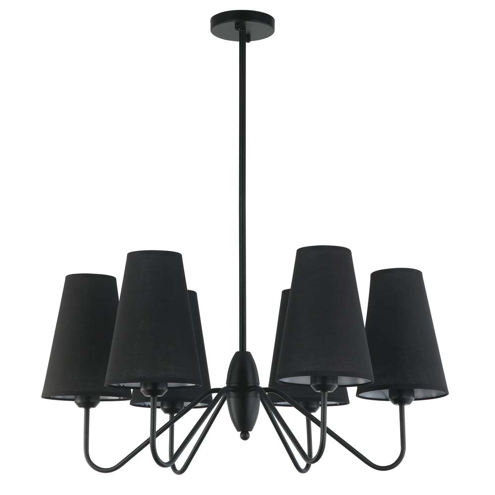 Maxilite Orfeo MX 1302-07R07 Chandelier Light - Black