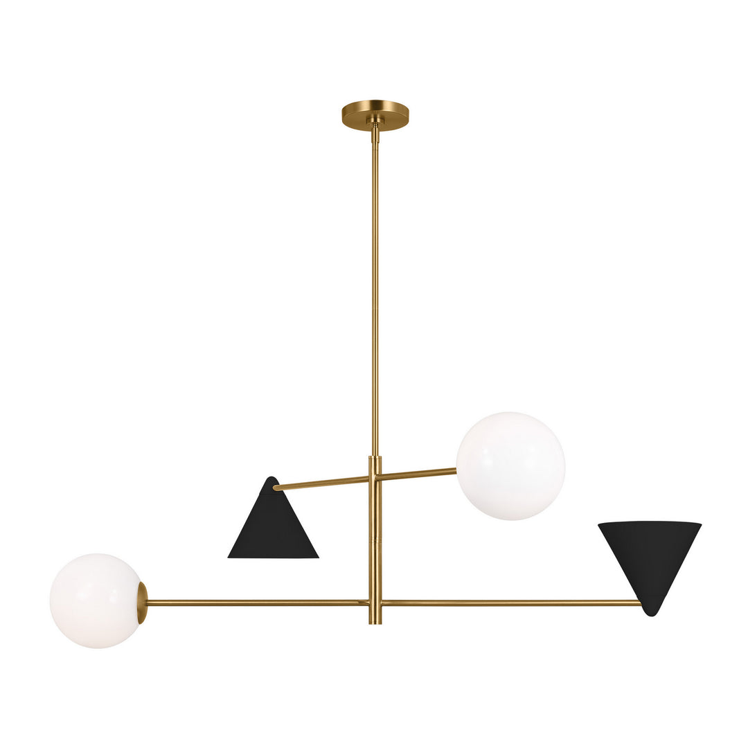 Visual Comfort Studio Cosmo AEC1094MBKBBS Pendant Light - Midnight Black and Burnished Brass