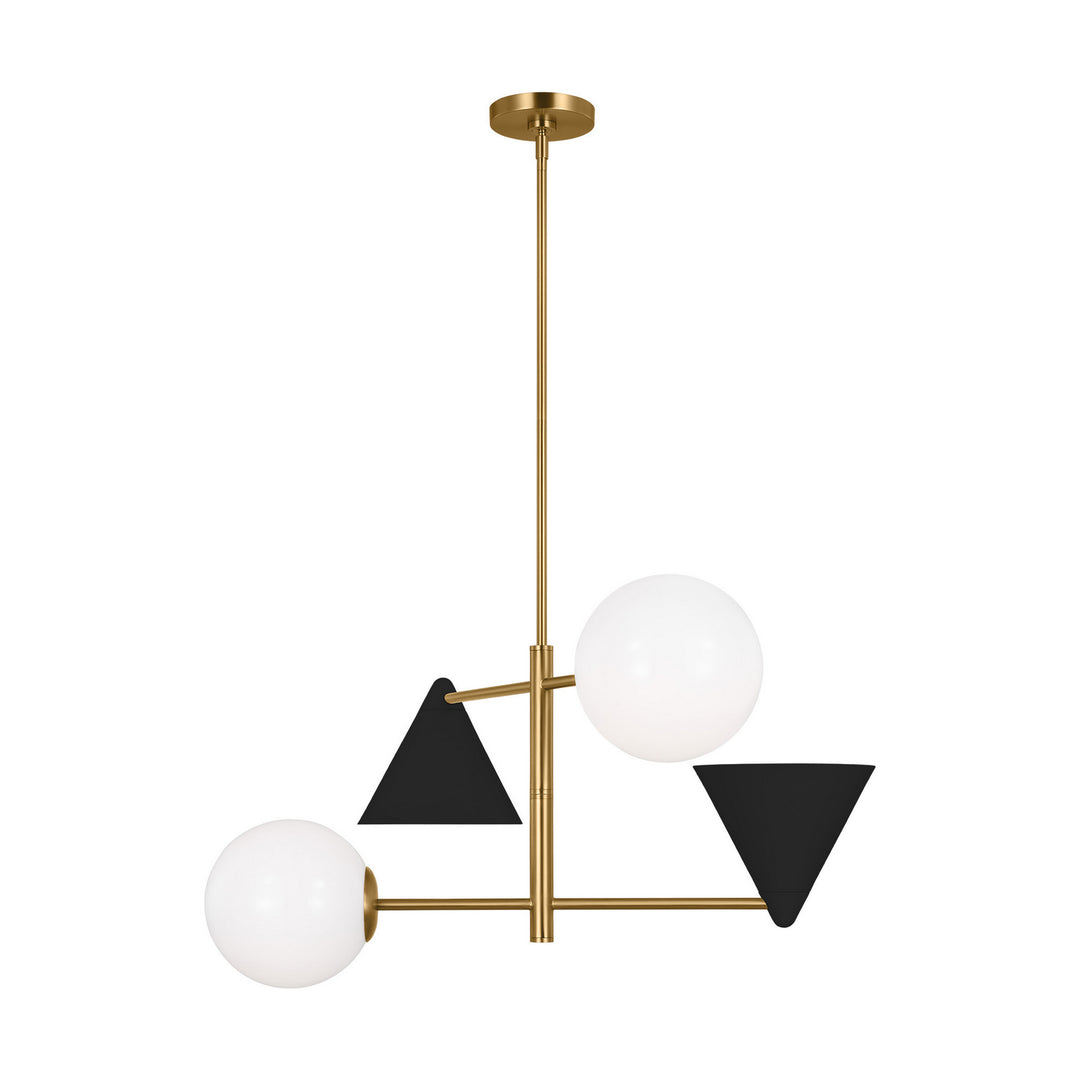 Visual Comfort Studio Cosmo AEC1114MBKBBS Chandelier Light - Midnight Black and Burnished Brass