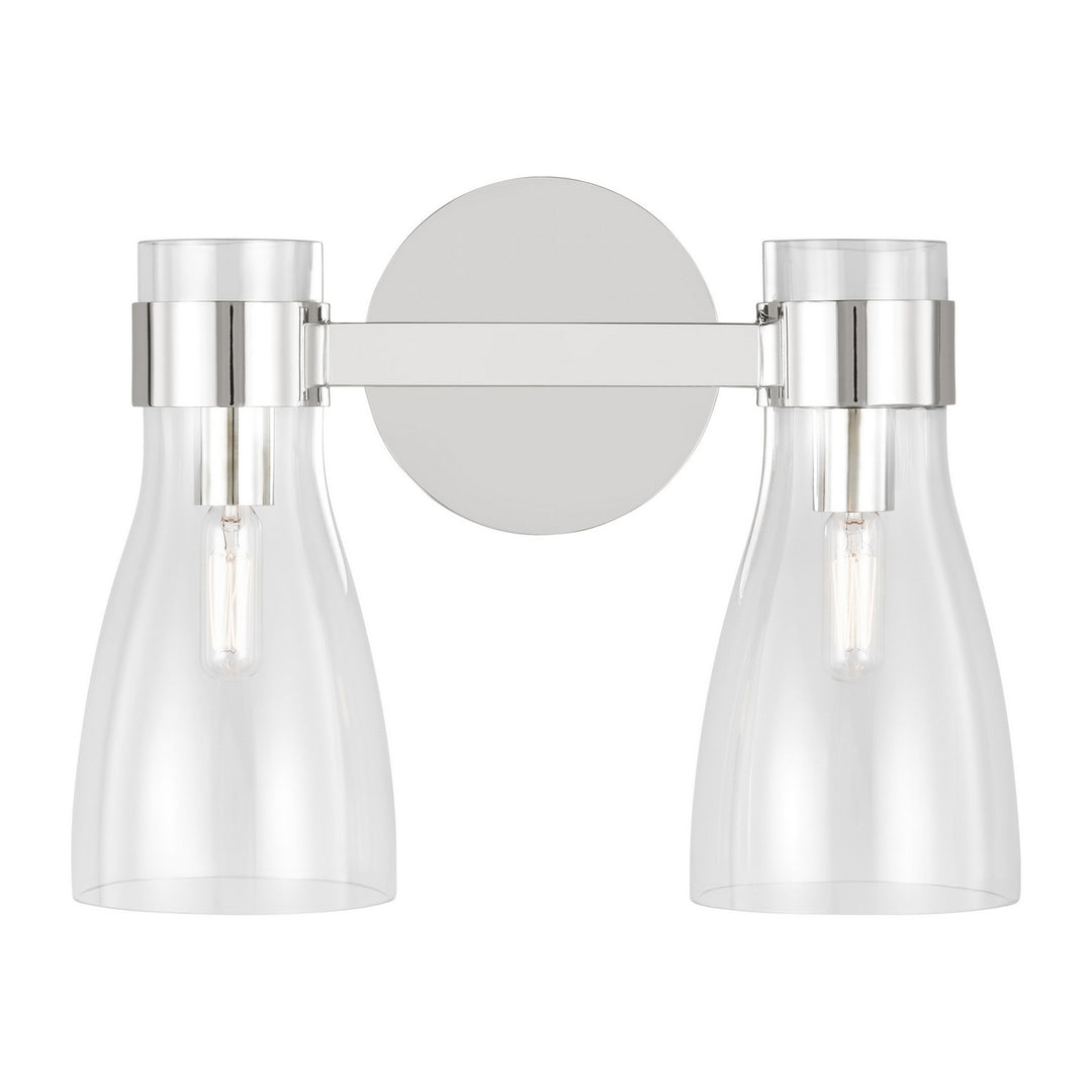Visual Comfort Studio Moritz AEV1002PN Bath Vanity Light 15 in. wide - Polished Nickel