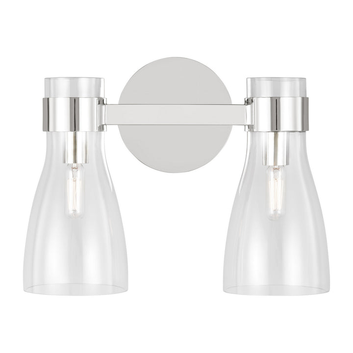 Visual Comfort Studio Moritz AEV1002PN Bath Vanity Light 15 in. wide - Polished Nickel