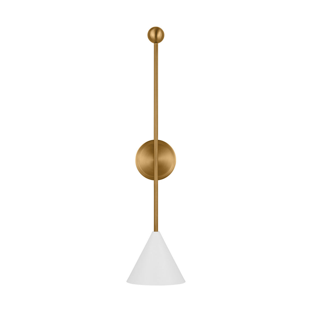 Visual Comfort Studio Cosmo AEW1041MWTBBS Wall Light - Matte White and Burnished Brass