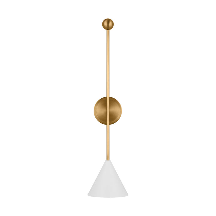 Visual Comfort Studio Cosmo AEW1041MWTBBS Wall Light - Matte White and Burnished Brass