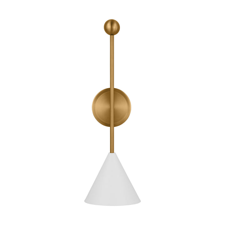 Visual Comfort Studio Cosmo AEW1051MWTBBS Wall Light - Matte White and Burnished Brass