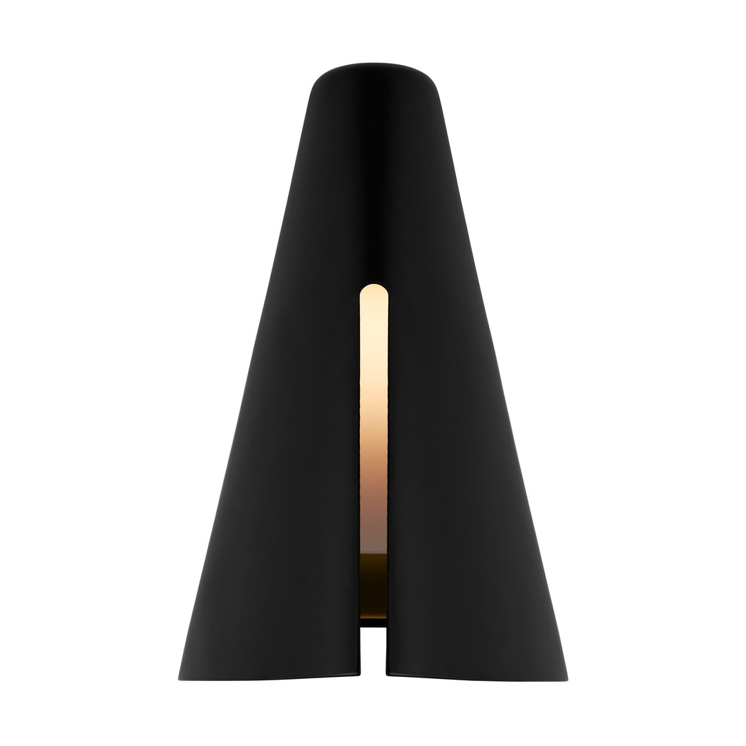 Visual Comfort Studio Cambre KW1141MBKBBS-L1 Wall Light - Midnight Black and Burnished Brass