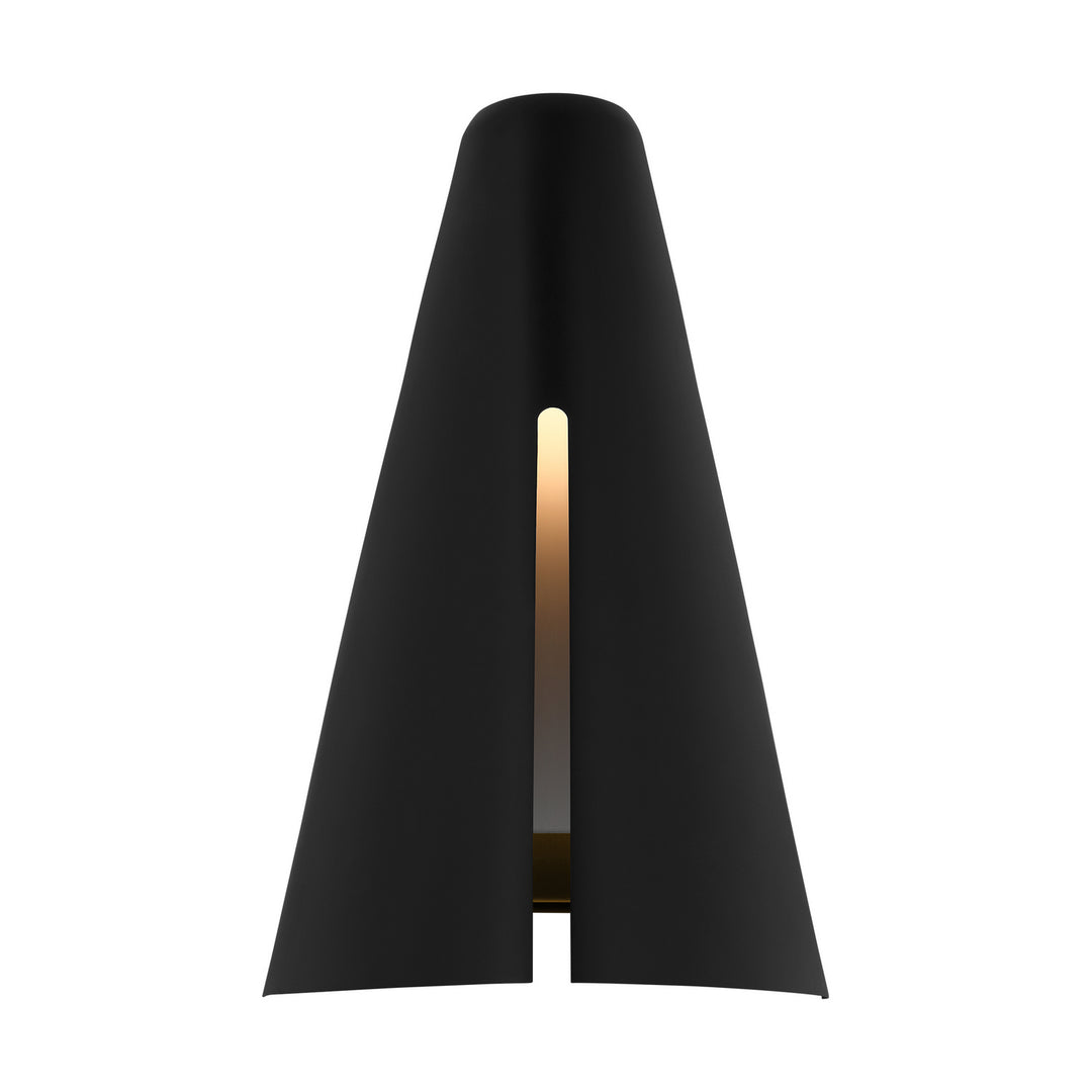 Visual Comfort Studio Cambre KW1151MBKBBS-L1 Wall Light - Midnight Black and Burnished Brass