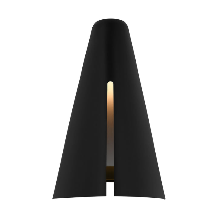 Visual Comfort Studio Cambre KW1151MBKBBS-L1 Wall Light - Midnight Black and Burnished Brass