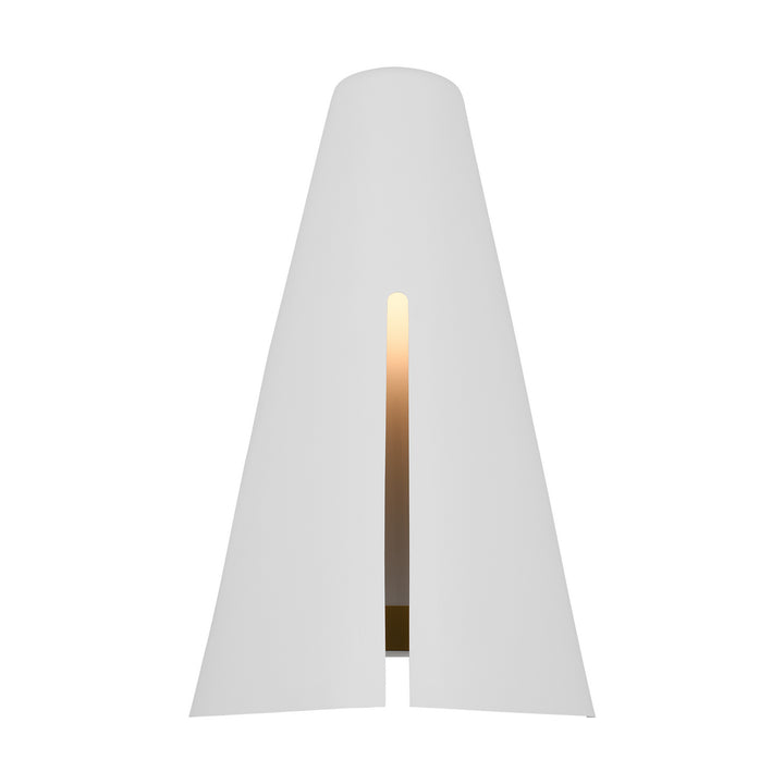 Visual Comfort Studio Cambre KW1151MWTBBS-L1 Wall Light - Matte White and Burnished Brass