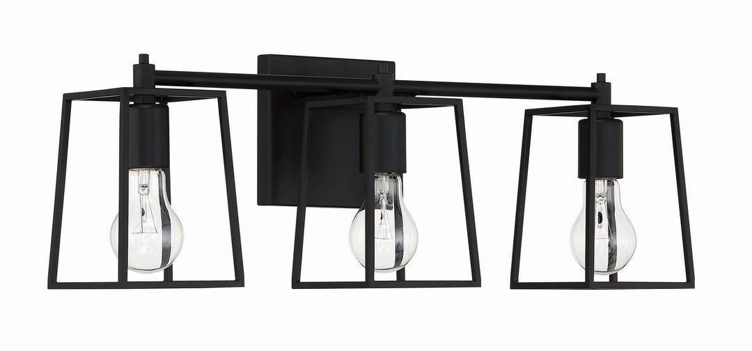 Craftmade Dunn 12123FB3 Bath Vanity Light 23 in. wide - Flat Black