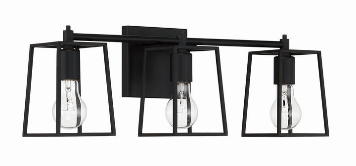 Craftmade Dunn 12123FB3 Bath Vanity Light 23 in. wide - Flat Black