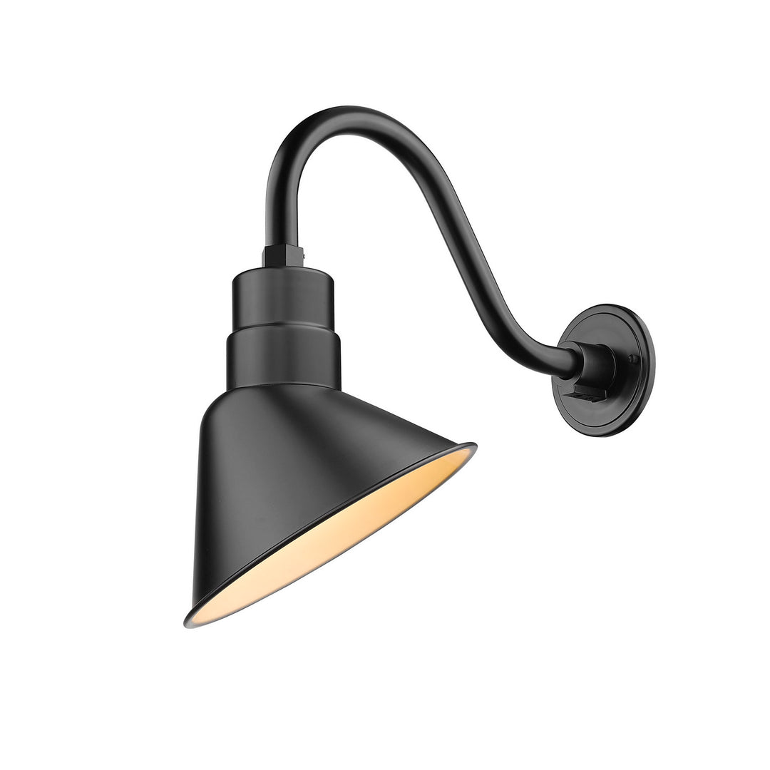 Millennium Lighting UA10-SBL R Series One Light Angle Shade Outdoor Black