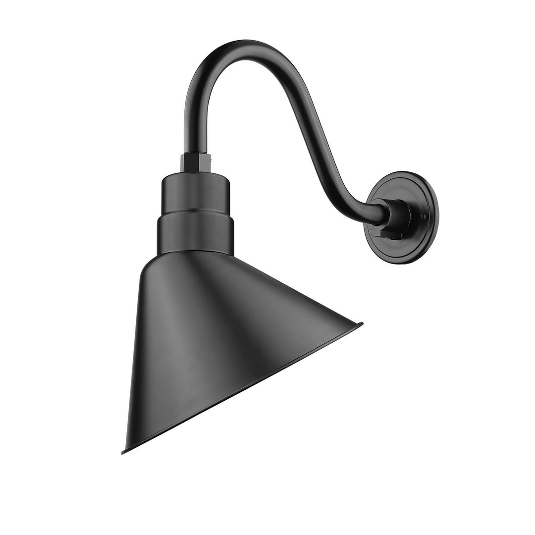 Millennium Lighting UA12-SBL R Series One Light Angle Shade Outdoor Black