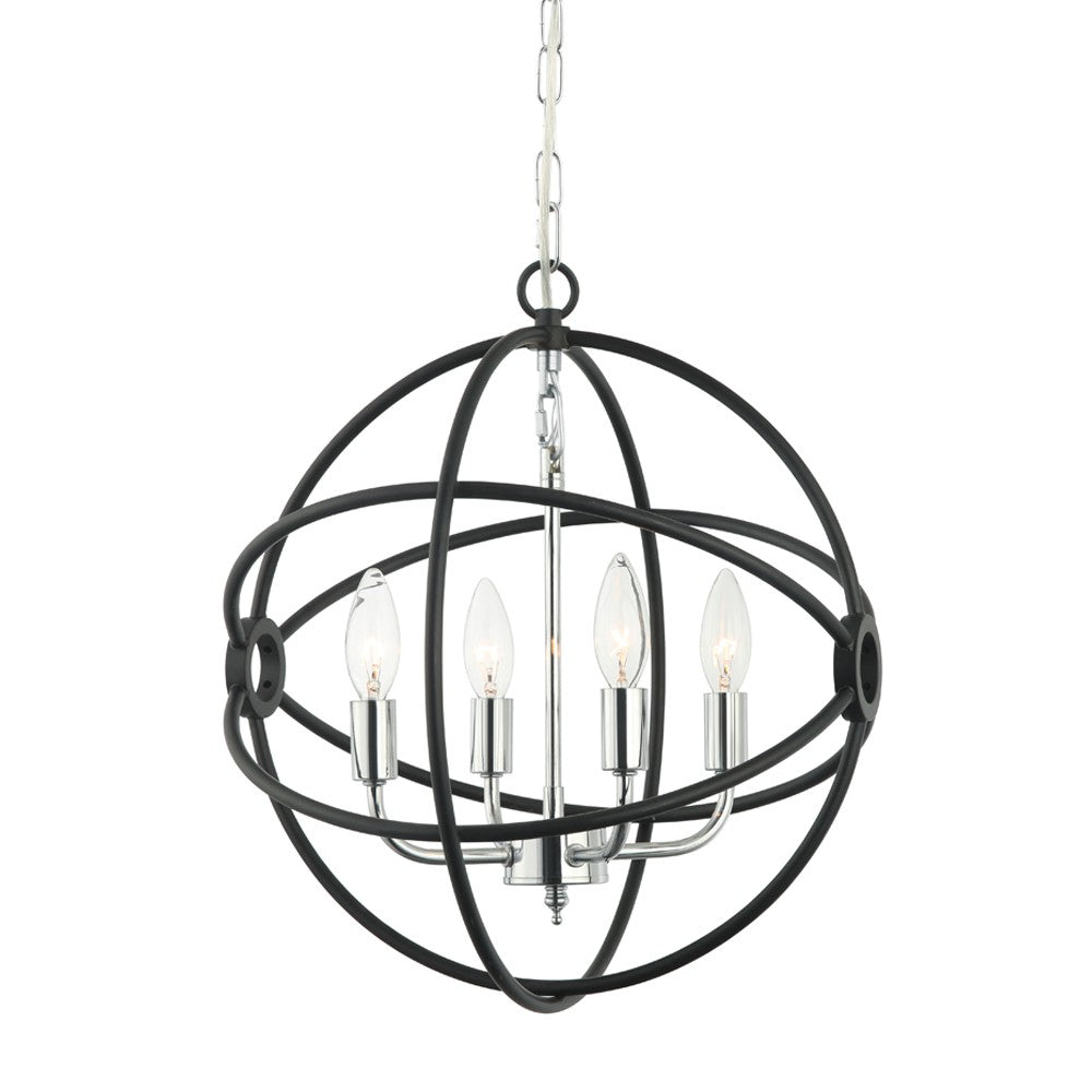 Maxilite Oriana MX 2140-0711 Chandelier Light - Black/Polished Chrome