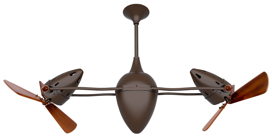 Matthews Fan Company Ar Ruthiane AR-BZZT-WD Ceiling Fan 16 - Bronzette, Mahogany/