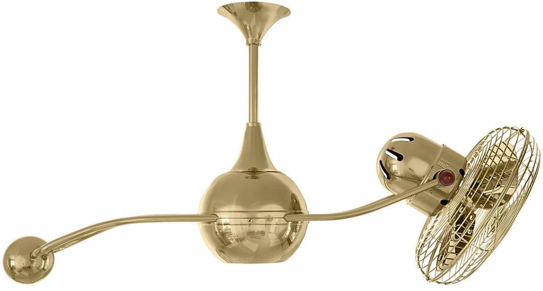 Matthews Fan Company Brisa 2000 B2K-PB-MTL Ceiling Fan 13 - Polished Brass, Polished Brass/