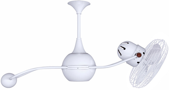 Matthews Fan Company Brisa 2000 B2K-WH-MTL Ceiling Fan 13 - Gloss White, White/