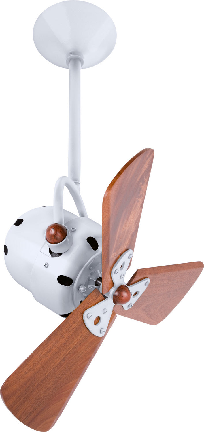 Matthews Fan Company Bianca Direcional BD-WH-WD Ceiling Fan 16 - Gloss White, Mahogany/