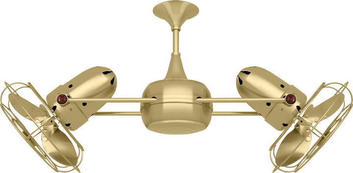 Matthews Fan Company Duplo-Dinamico DD-BRBR-MTL Ceiling Fan 13 - Brushed Brass, Brushed Brass/